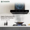 Faber Chimney 60cm Hood Dazzle installed in kitchen