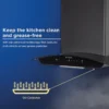 Faber Hood Polo 60cm autoclean Chimney feature