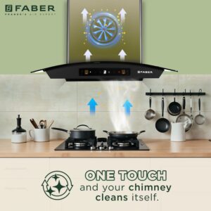 Faber Chimney 60cm Hood Zeal BLDC Filterless Auto-Clean Wall Chimney product image