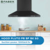 Faber Chimney 60cm Hood Pluto Auto-Clean Wall Chimney product image