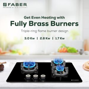 Faber Hob Experia Ht703 Alu AI IN Built-in hob official Faber model image 2 | SKU 106.0750.952 | Ajay Trading Co.