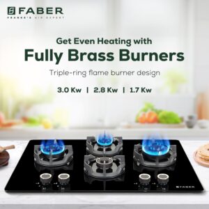 Faber Hob Experia Ht754 Alu AI FFD IN Flame Failure Device Built-in hob official Faber model image 2 | SKU 106.0750.955 | Ajay Trading Co.