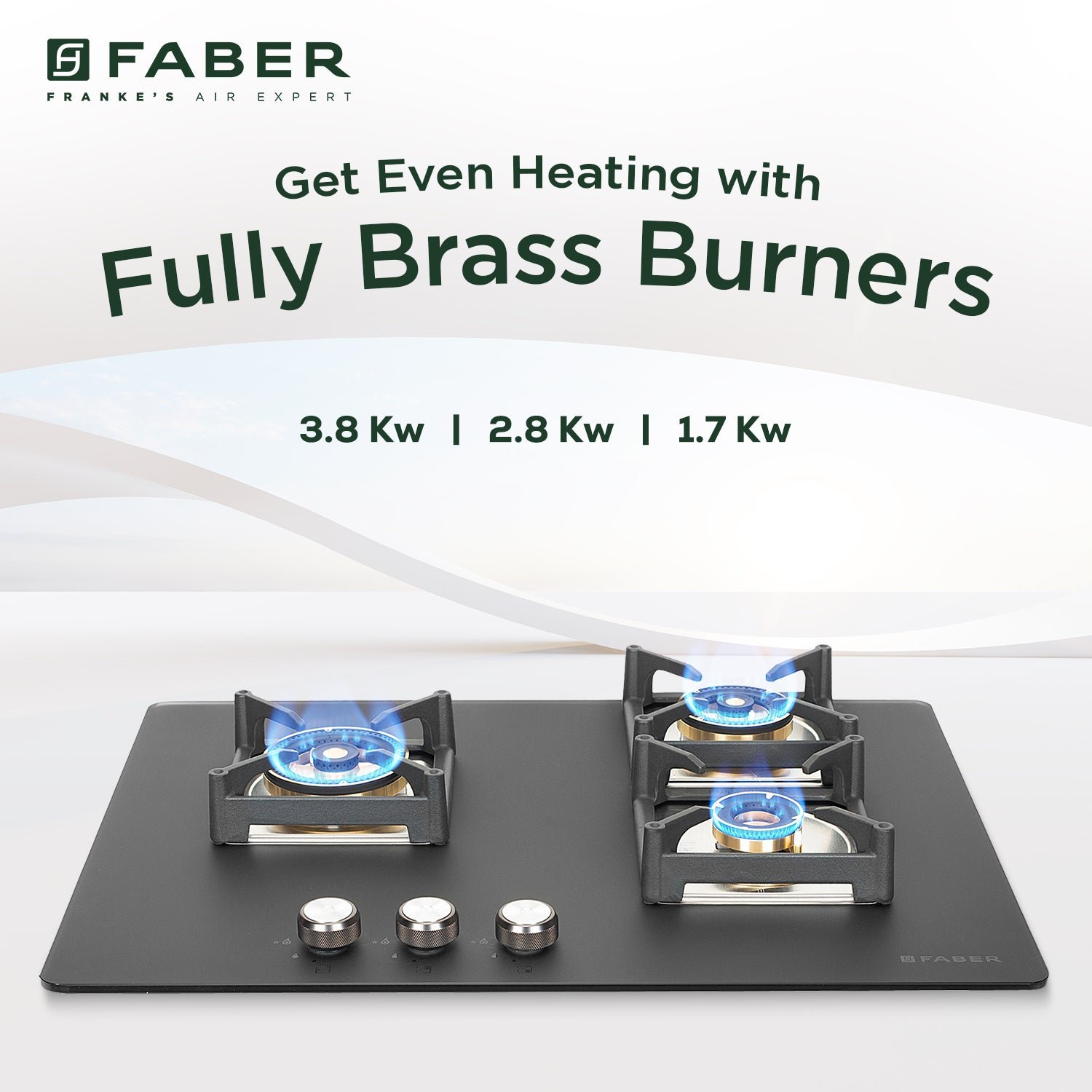 Faber Hob Bella Ht703 BR AI IN Spill Proof Design Built-in hob official Faber model image 3 | SKU 106.0750.957 | Ajay Trading Co.
