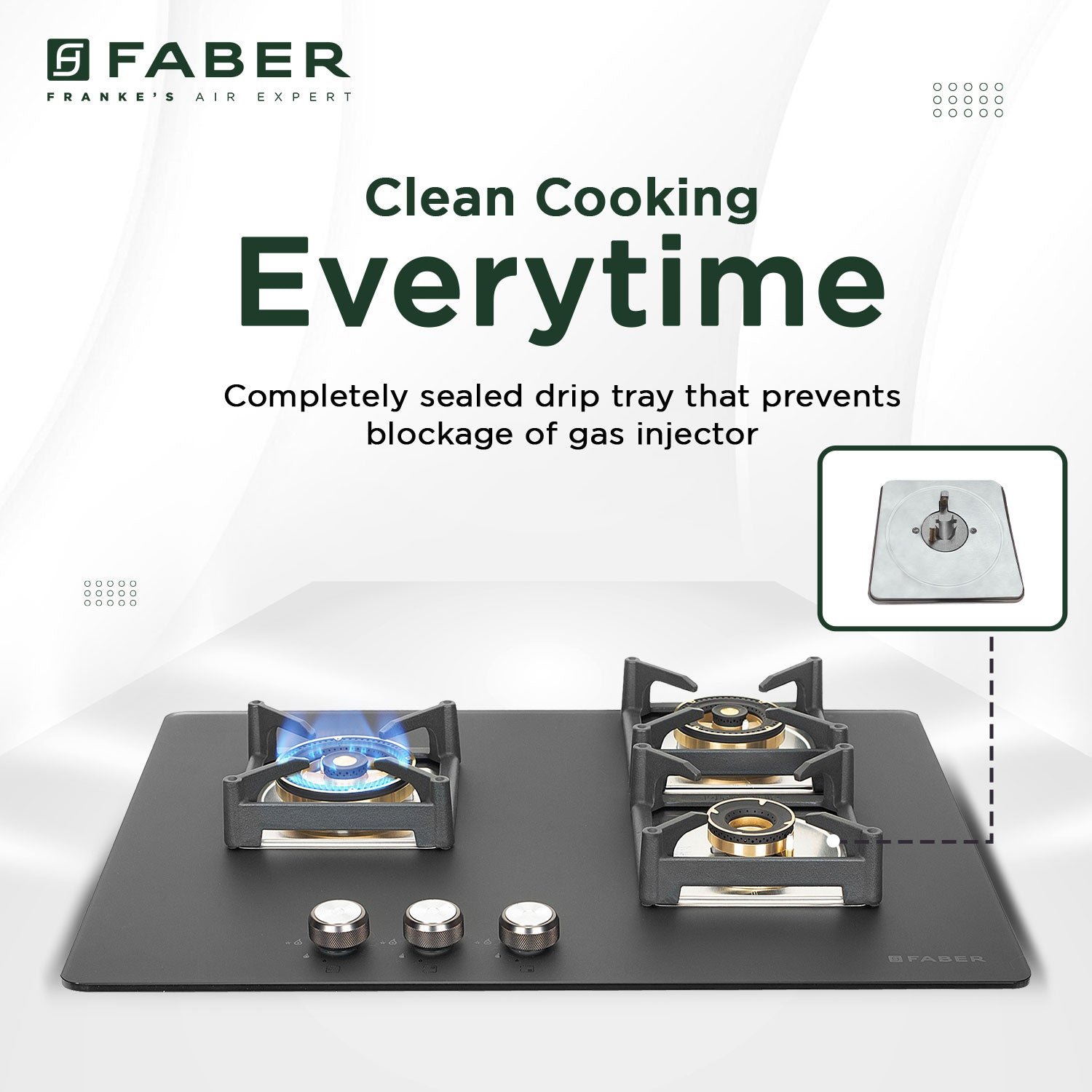Faber Hob Bella Ht703 BR AI IN Spill Proof Design Built-in hob official Faber model image 5 | SKU 106.0750.957 | Ajay Trading Co.