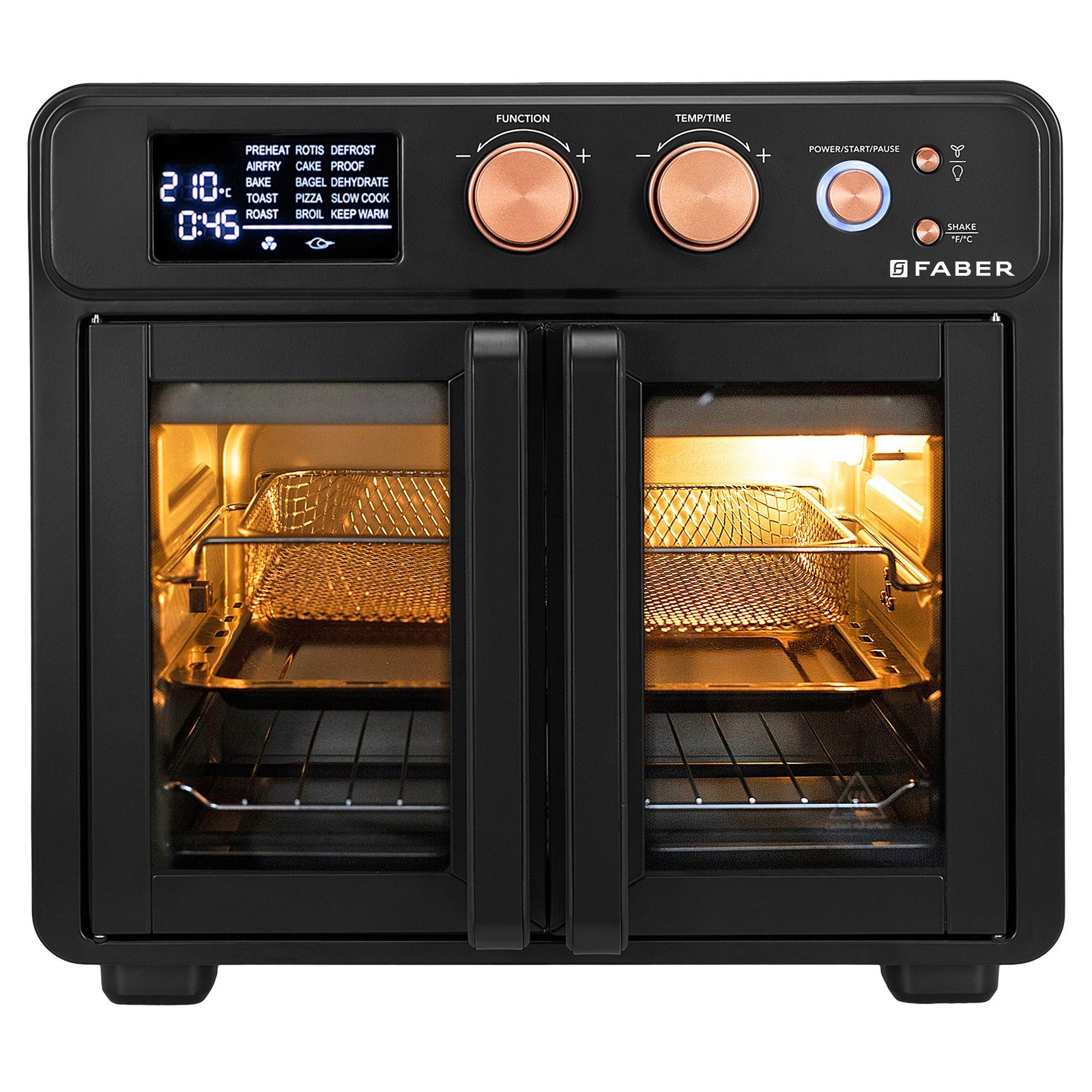 Faber Air fryer OTG, FAO 25L 15F BK, Qish official Faber image 1 | SKU 131.0695.378 | Ajay Trading Co.