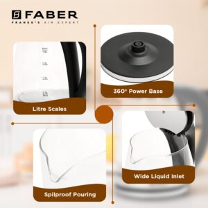 Faber FWK 1.8L GL BK official Faber image 2 | SKU 131.0718.502 | Ajay Trading Co.