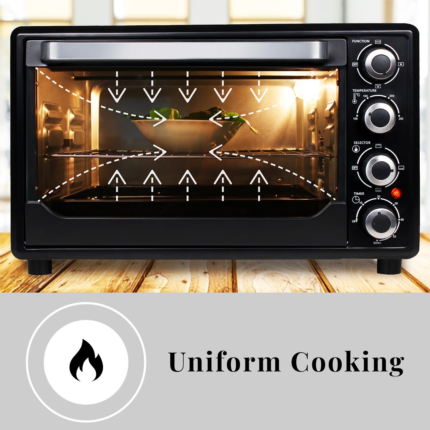 Faber FOTG BK 60L - Oven, Toaster, Griller | Official Faber image 4 | SKU 131.0643.886 | Ajay Trading Co.