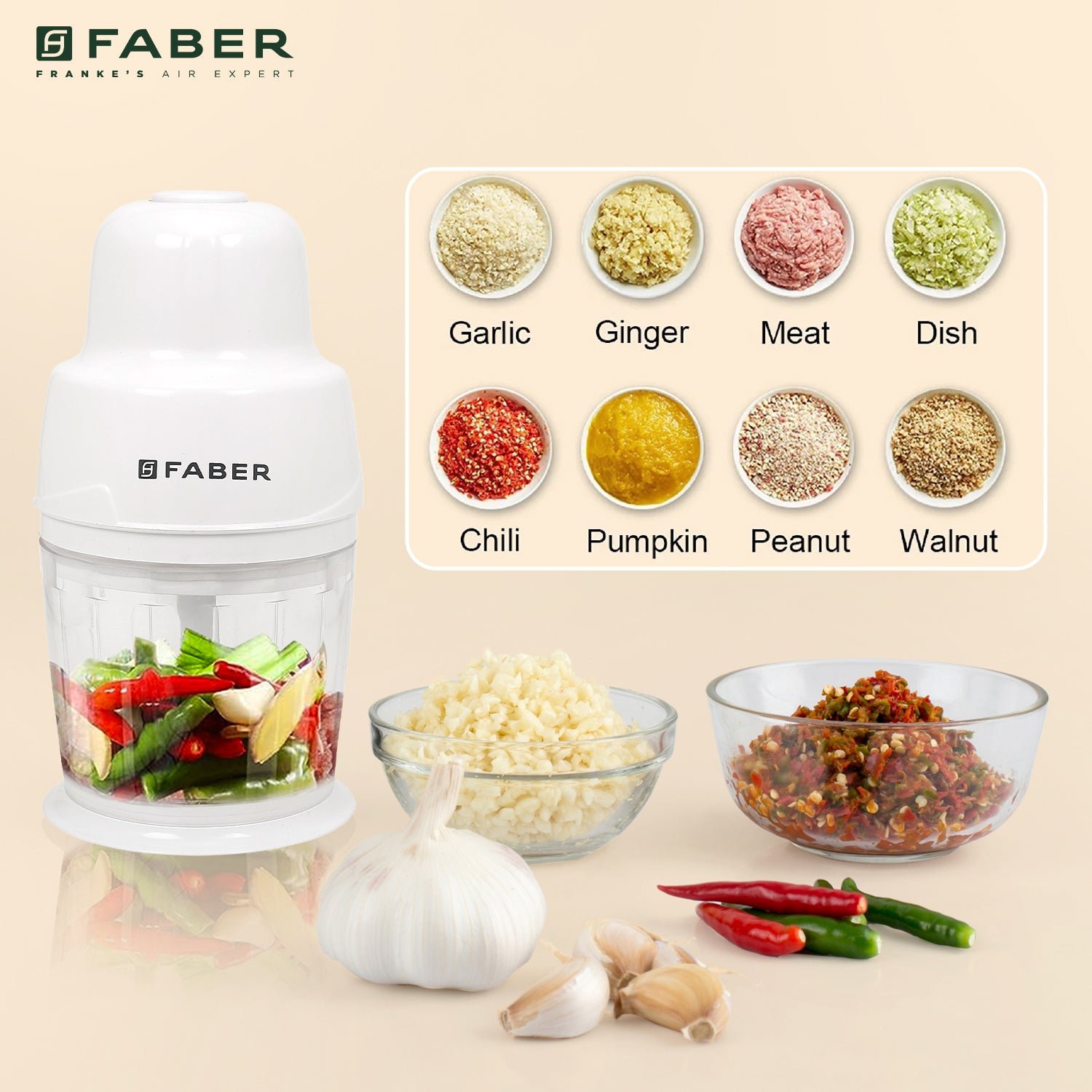 Faber PRO CHOPPER 250W WH | Official Faber image 4 | SKU 131.0604.964 | Ajay Trading Co.