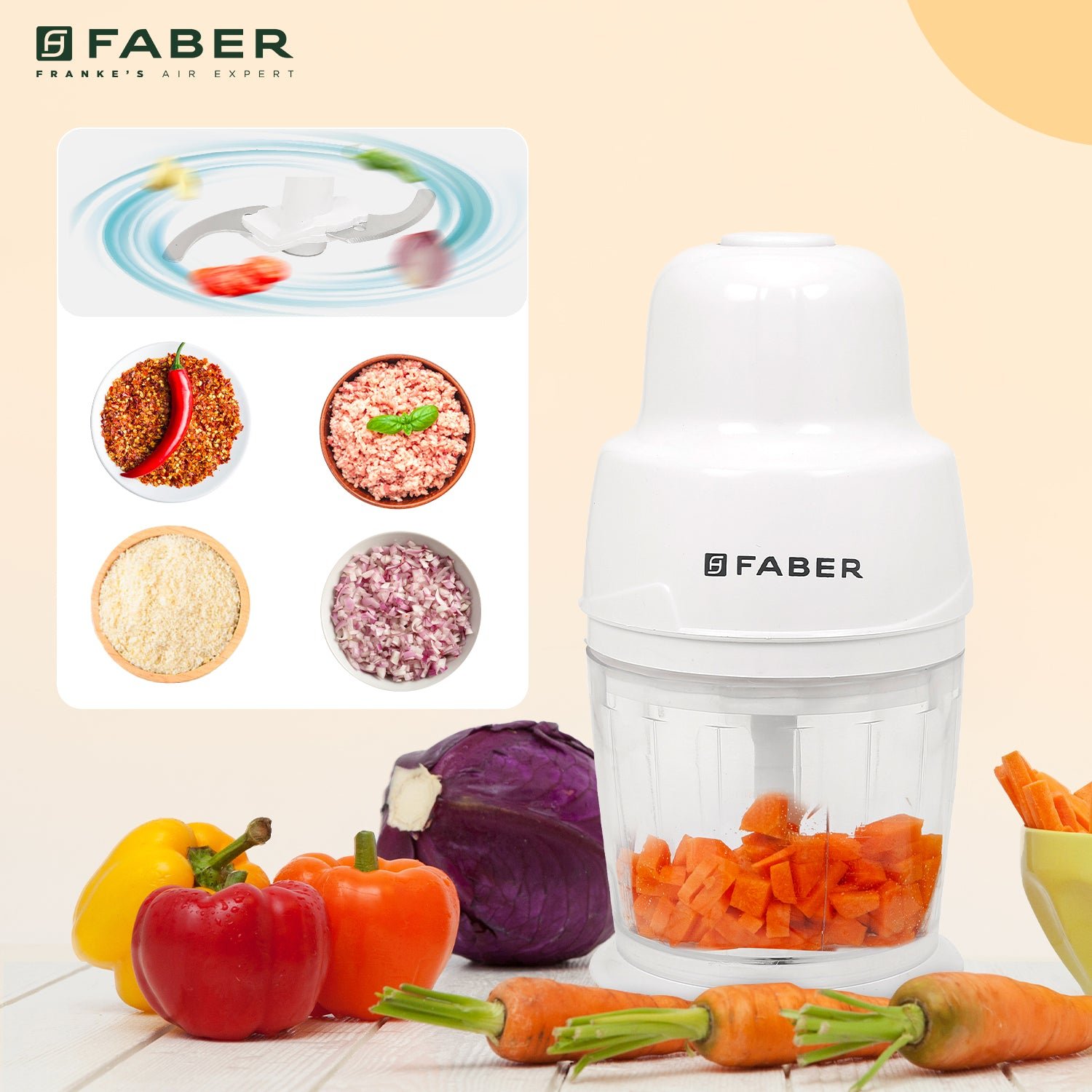 Faber PRO CHOPPER 250W WH | Official Faber image 5 | SKU 131.0604.964 | Ajay Trading Co.