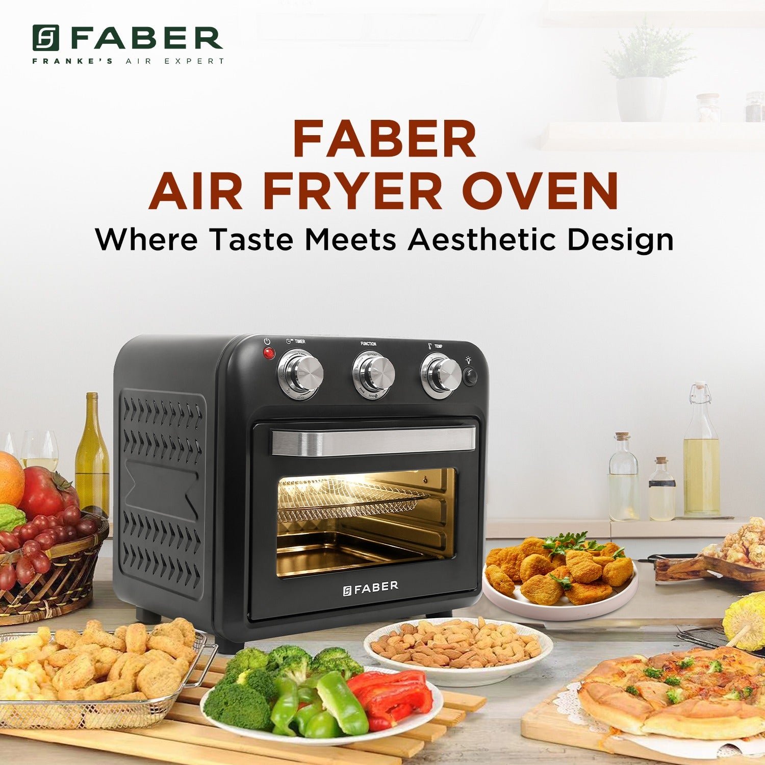 Faber FAF 20L OVEN 2in1 BK | Official Faber image 2 | SKU 131.0695.376 | Ajay Trading Co.