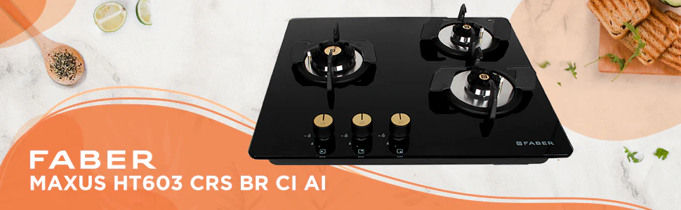Faber Hob Maxus HT603 CRS BR CI AI official image 1 | SKU 106.0750.937 | Ajay Trading Co.