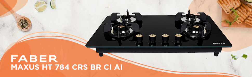 Faber Hob Maxus HT784 CRS BR CI AI official image 1 | SKU 106.0737.436 | Ajay Trading Co.
