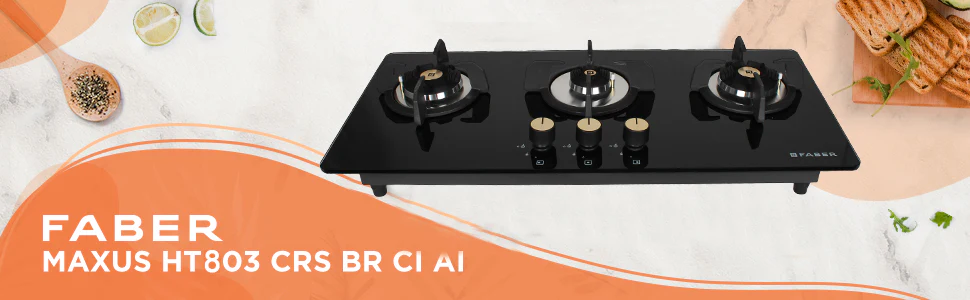 Faber Hob Maxus HT803 CRS BR CI AI official image 1 | SKU 106.0737.437 | Ajay Trading Co.