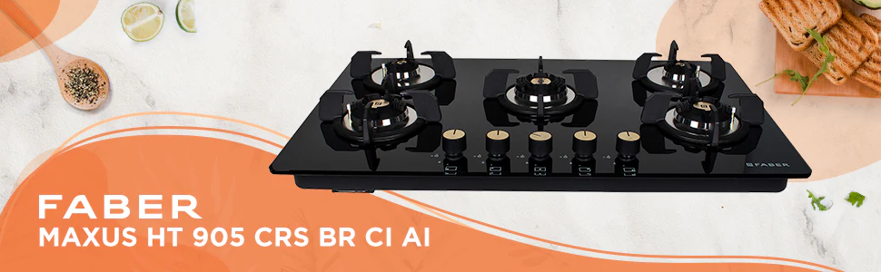 Faber Hob Maxus HT905 CRS BR CI AI official image 1 | SKU 106.0737.439 | Ajay Trading Co.