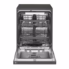 Front View of LG DFB435FM Built-In Dishwasher in Matte Black Finish
