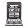 Front View of LG DFB435FM Built-In Dishwasher in Matte Black Finish