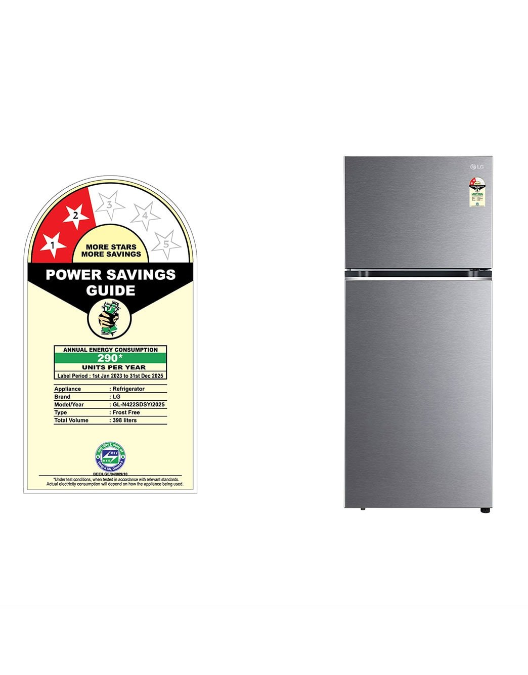 LG GL-N422SDSY Double Door Refrigerator