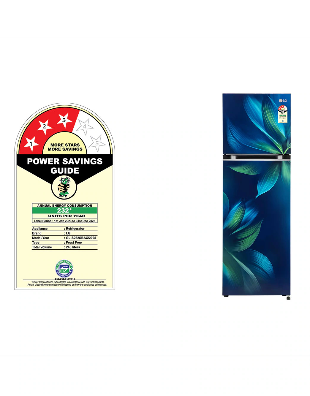 LG GL-S262SBAX Double Door Refrigerator