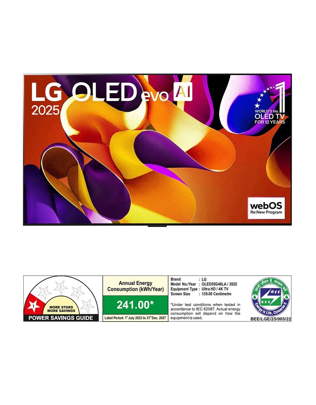 LG OLED55G46LA 55-inch 4K Smart TV