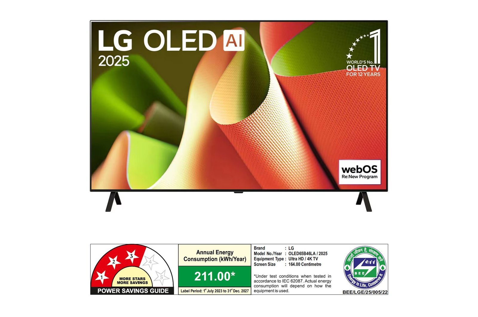 LG OLED65B46LA 65-inch 4K Smart TV