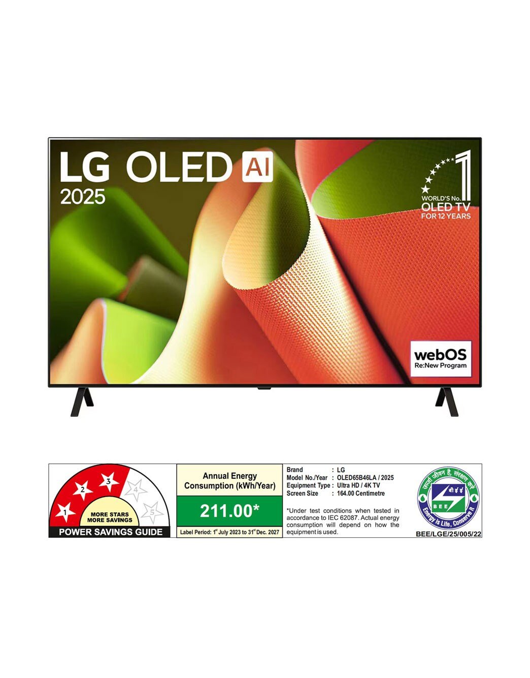 LG OLED65B46LA 65-inch 4K Smart TV
