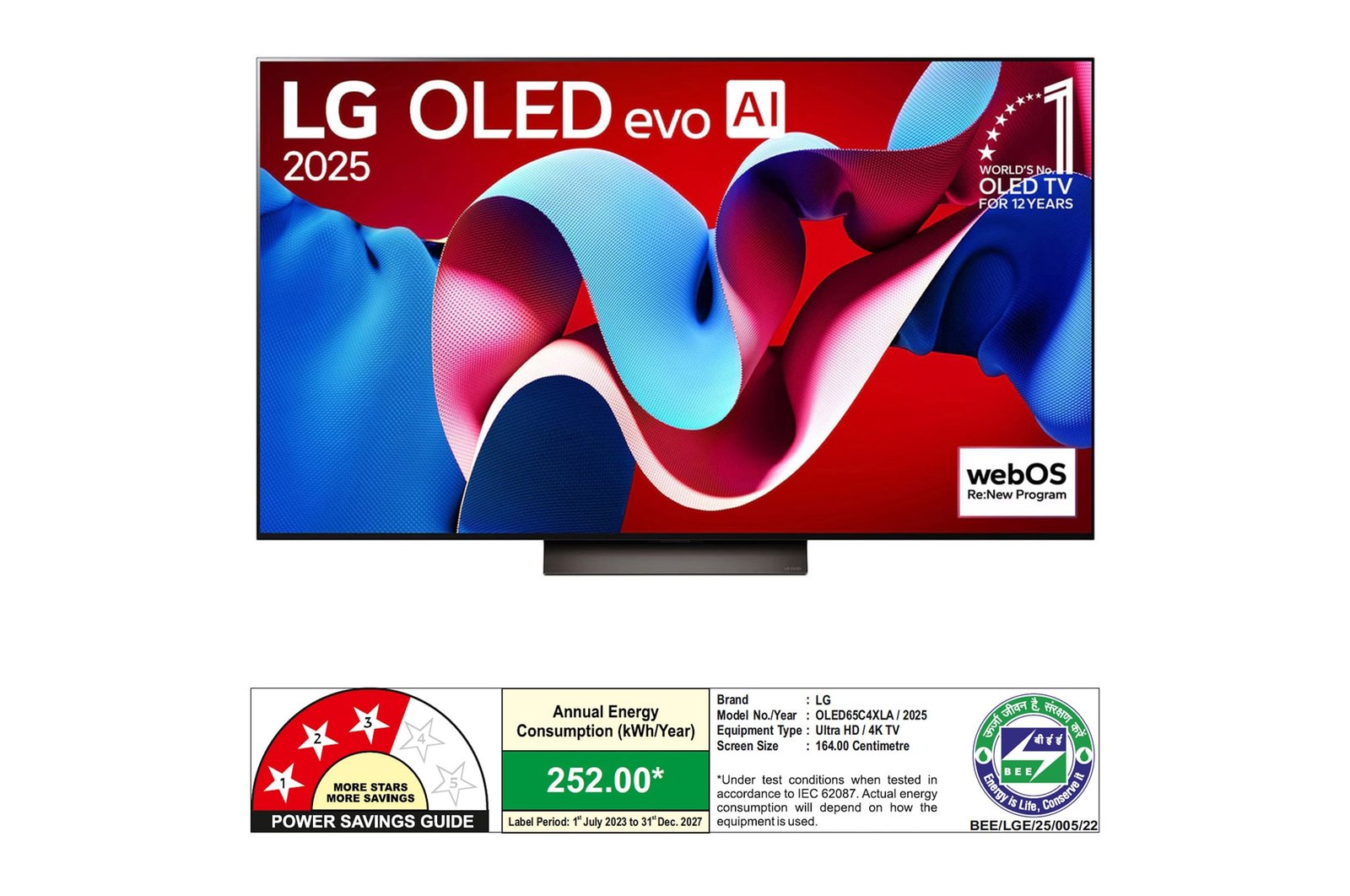 LG OLED65C4XLA 65-inch 4K Smart TV
