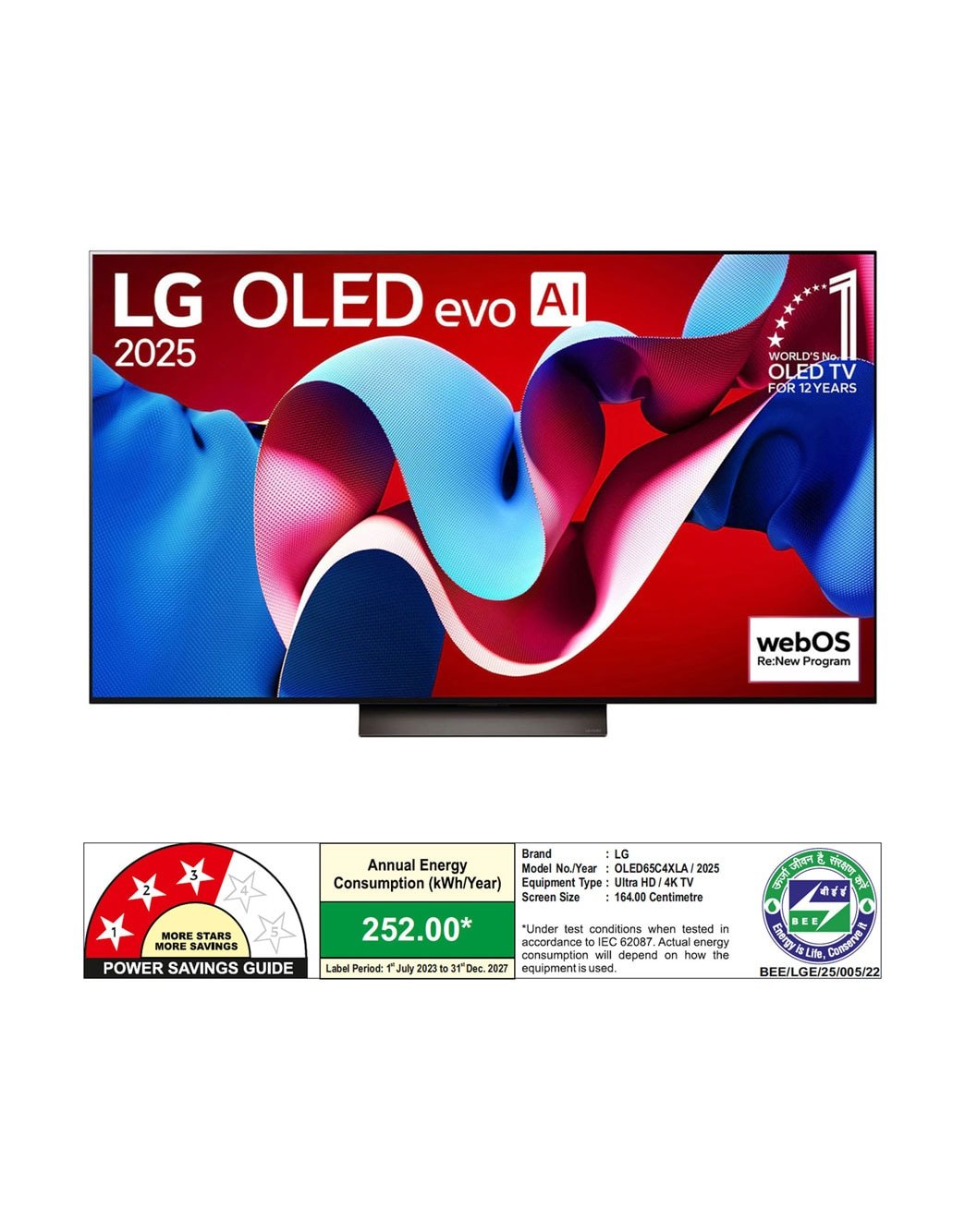 LG OLED65C4XLA 65-inch 4K Smart TV