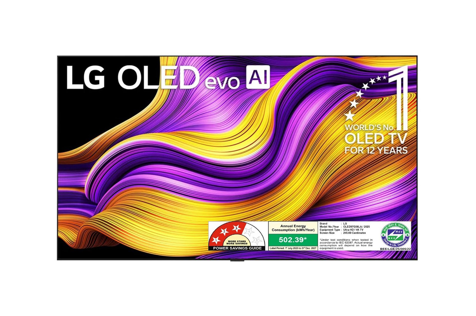 LG OLED97G56LA 97-inch OLED evo AI G5 4K TV