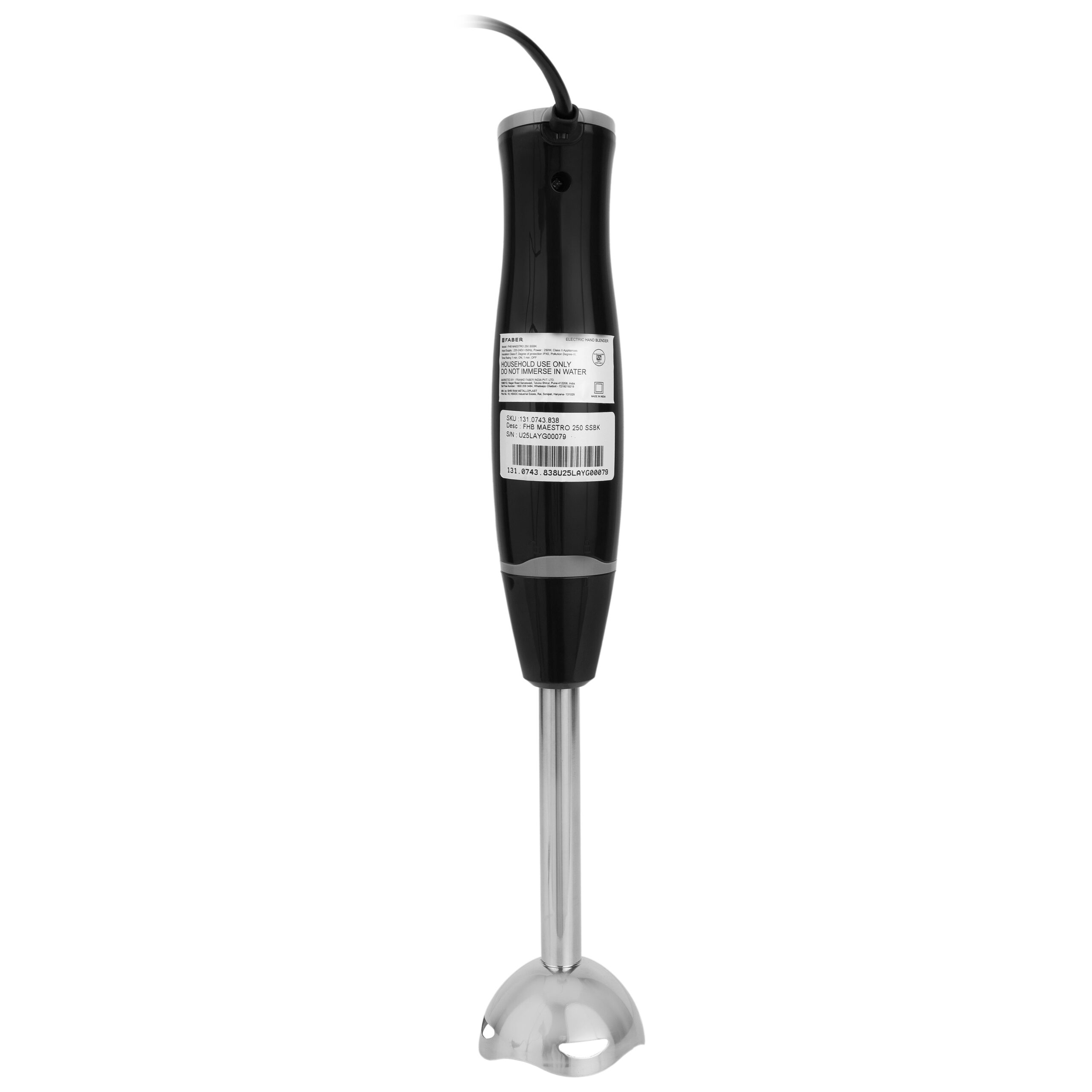 Faber FHB MAESTRO 250 SSBK | Official Faber image 3 | SKU 131.0743.838 | Ajay Trading Co.