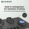 Faber Hob Della HD904 CI AI Hob Cooktop official Faber full hob image 4 | SKU 106.0711.366 | Ajay Trading Co.