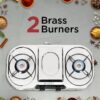 Faber Hob Cooktop Crystal 2bb Ss built-in hob official Faber full hob image 4 | SKU 106.0696.758 | Ajay Trading Co.