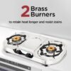 Faber Hob Cooktop Crystal 2bb Ss built-in hob official Faber full hob image 3 | SKU 106.0696.758 | Ajay Trading Co.
