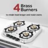 HOB COOKTOP CRYSTAL 4BB SS official Faber image 3 | SKU 106.0696.761 | Ajay Trading Co.