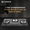 Faber Hob Superia Ht763 BR AI IN Built-in hob official Faber full hob image 2 | SKU 106.0750.611 | Ajay Trading Co.