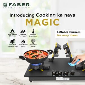 Hob Magiclift HT804 BR CI AI official Faber image 2 | SKU 106.0706.806 | Ajay Trading Co.