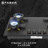 Faber Hob Magiclift Ht804 BR CI AI IN Built-in hob official Faber full hob image 4 | SKU 106.0737.441 | Ajay Trading Co.