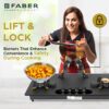 Faber Hob Magiclift Ht904 BR CI AI IN Built-in hob official Faber full hob image 3 | SKU 106.0737.442 | Ajay Trading Co.