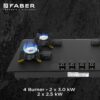 Faber Hob Magiclift Ht904 BR CI AI IN Built-in hob official Faber full hob image 4 | SKU 106.0737.442 | Ajay Trading Co.