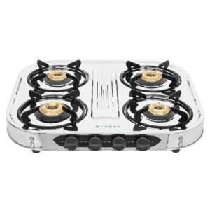 HOB COOKTOP CRYSTAL 4BB SS official Faber image 1 | SKU 106.0696.761 | Ajay Trading Co.